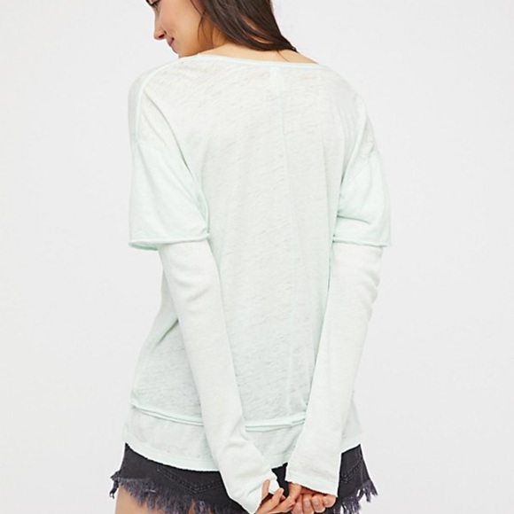 Free People: Magic Tee - Seafoam - Small - Picture 2 of 4